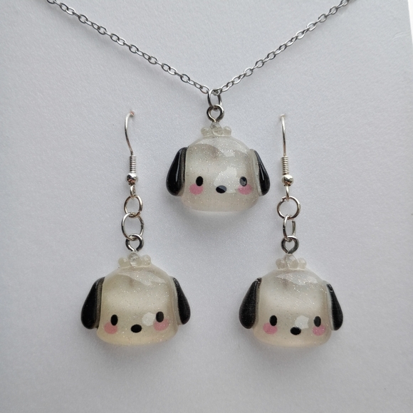 Sanrio Jewelry - 2/$10 Sanrio Pochacco Earring And Necklace Set Handmade